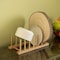 Basicwise Set of 2 Bamboo Wooden Dish Drainer Rack, Plate Rack, And Drying Drainer, 6 Grid QI004355F.2 - alternate 5